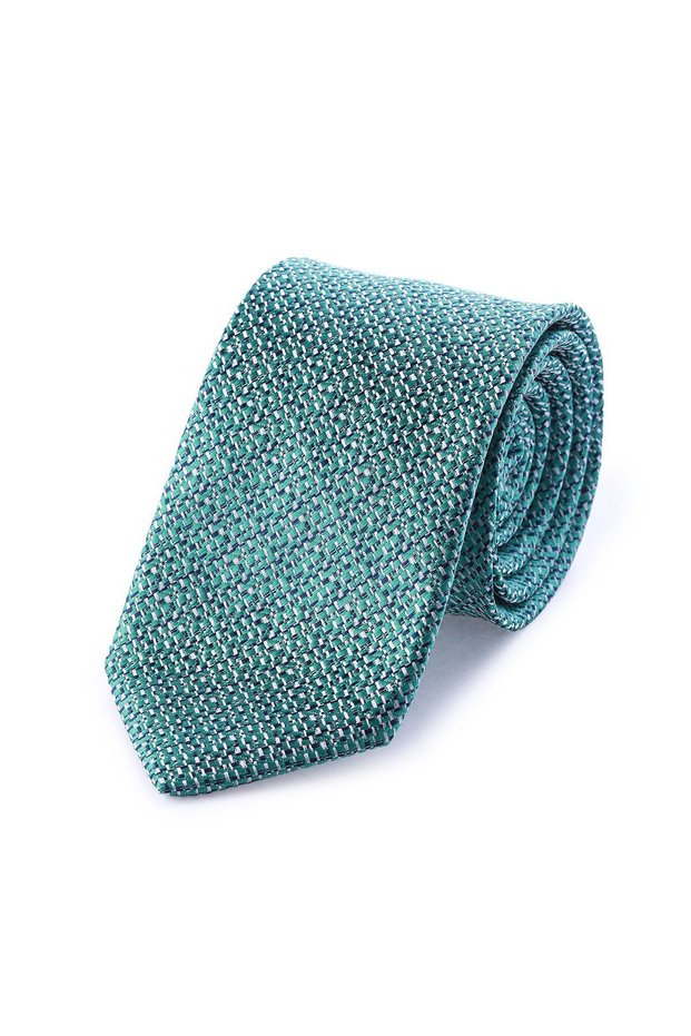 Classic Green Patterned Micro Tie