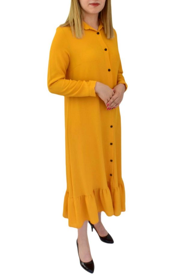 Kadın Sarı Elbise MNLS-09 - 5