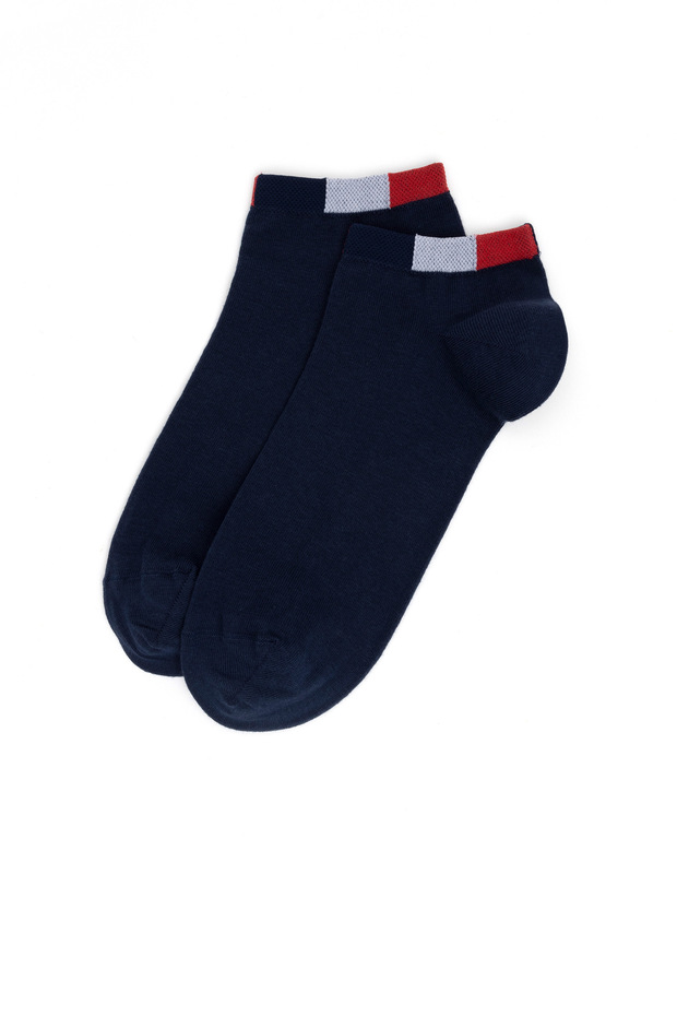 US POLO ASSN.Set of 2 Men's Navy Blue Woven Booties Socks