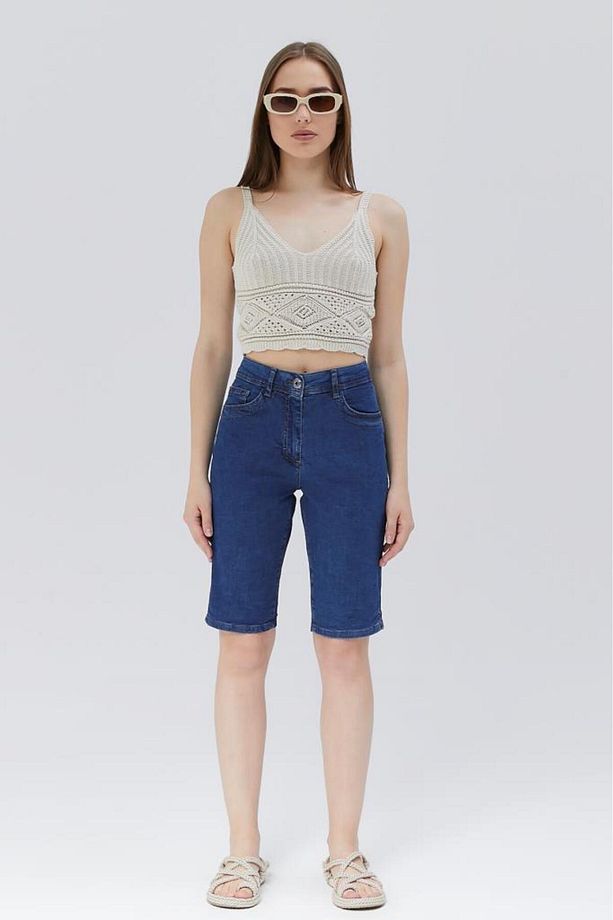 Kadın Normal Bel Regular Fit Jean Şort 2304715 - 1