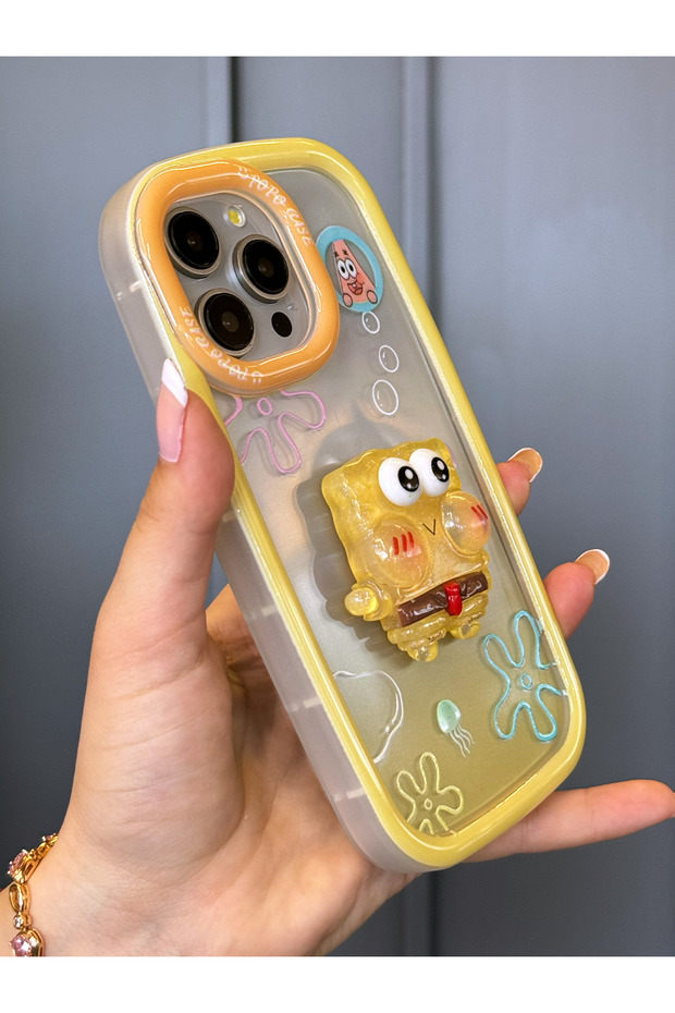 iPhone 15 Pro Compatible 3D Character Patterned Luxury Full Protective Case with Shock Absorption Feature - 2