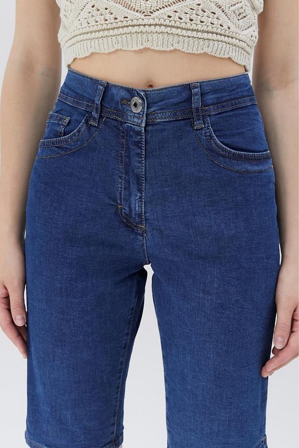 Kadın Normal Bel Regular Fit Jean Şort 2304715 - 4
