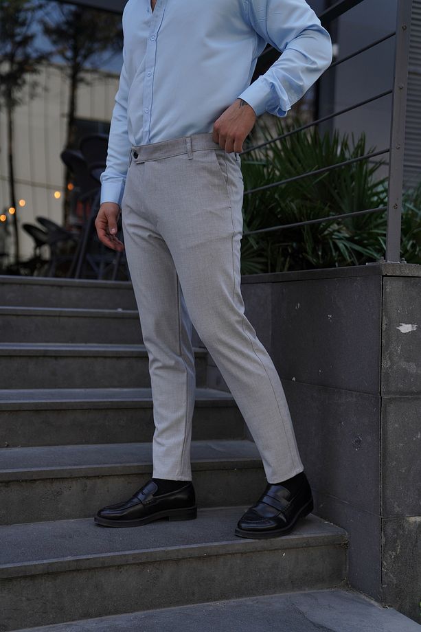 Açıkgri Kumaş Pantolon Slim Fit PLT 011 - 2