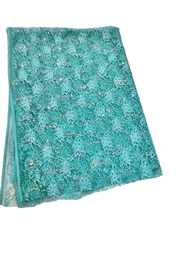 Green Sequined Ørme Fabric - Sequin 140 Cm - 3