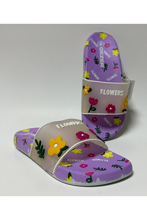 Wildflower Themed Non-Slip Plastic Pool Sea Bathroom Balcony Terrace Home and Street Slippers