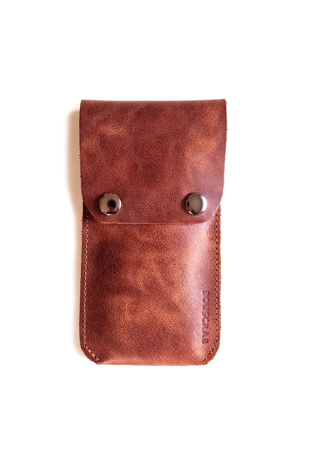 Real Leather Compact Pen Holder