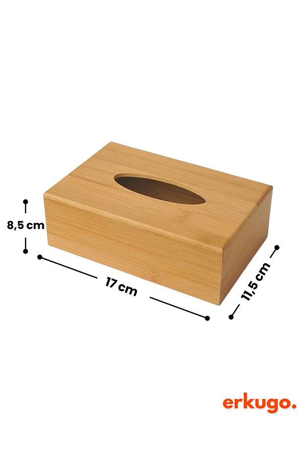 Bambu Peçetelik - Masaüstü Peçetelik, Bambu Kağıt Mendil Kutusu - 6