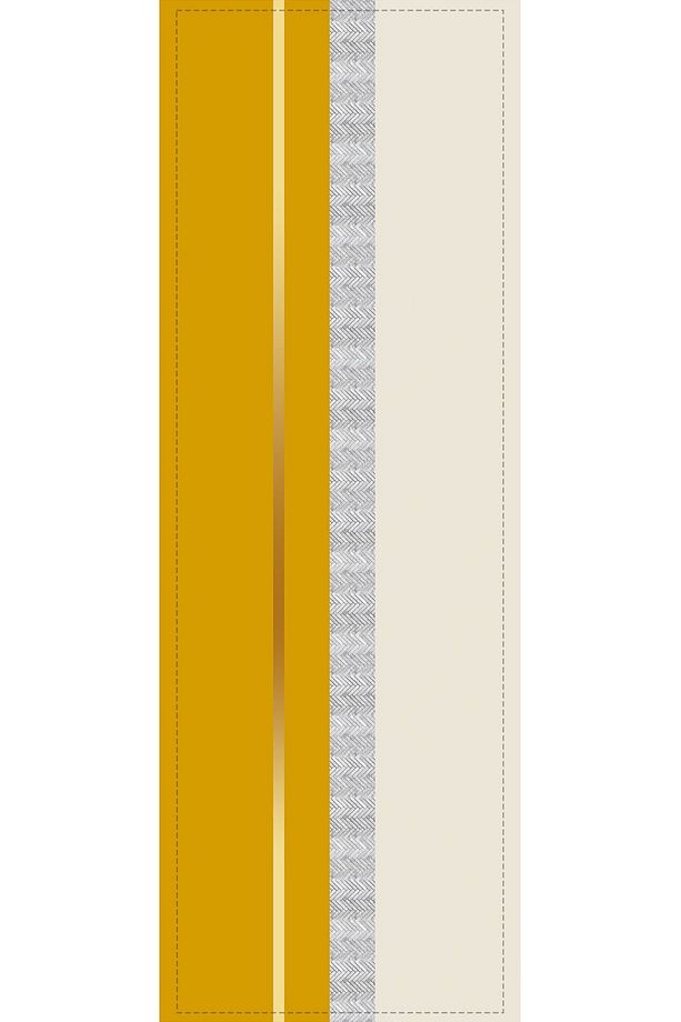 Hardal Tay Tüyü Dokuma Premium Leke Tutmaz Kumaş Masa Örtüsü Runner 40x140cm Rnr490 - 2