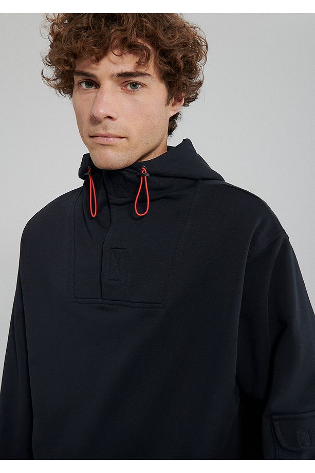 Cep Detaylı Kapüşonlu Sweatshirt 0S10097-80022 - 7