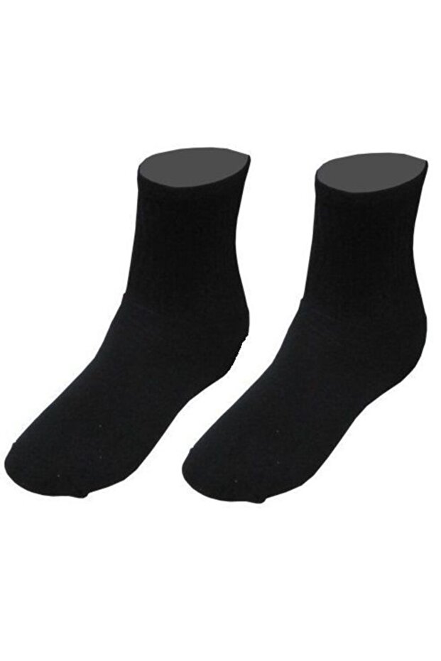 Black Heelless Towel Sports Socks No 40-47