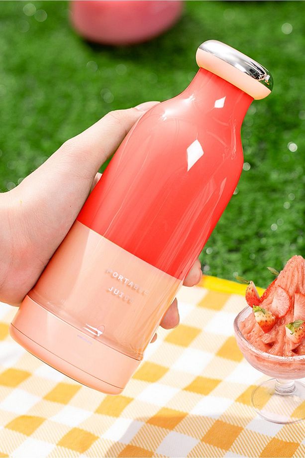 Smoothie Blender Taşınabilir Şarjlı Kişisel Mini Meyve Karıştırıcı 300 ml - 1