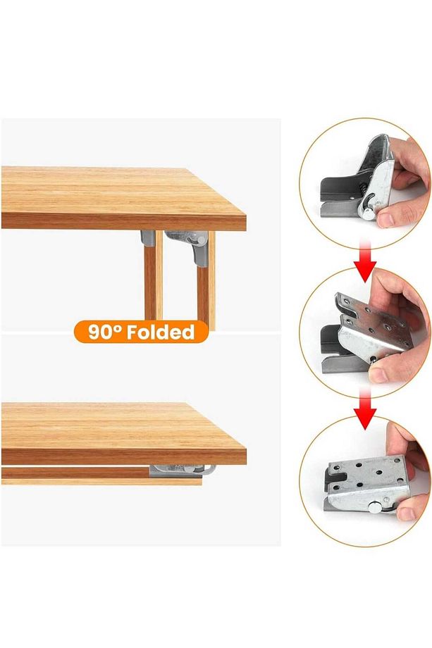 (2 ADET ) ÇOK AMAÇLI KATLANIR AYAK APARATI MASA - RAF AYAĞI APARATI 33,5mm x 61mm x 69mm x 39mm - 1