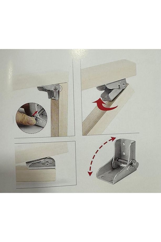 (2 ADET ) ÇOK AMAÇLI KATLANIR AYAK APARATI MASA - RAF AYAĞI APARATI 33,5mm x 61mm x 69mm x 39mm - 3
