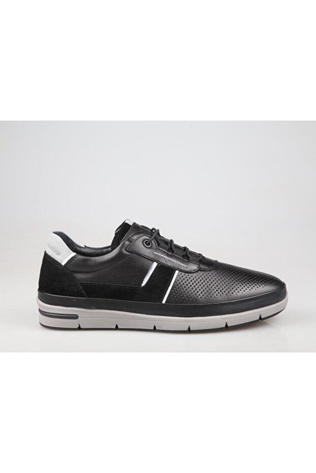 4Y2153 Genuine Leather Black Men's Casual Shoes