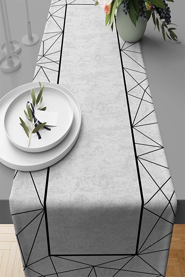 40x140cm Premium Thai Feather Woven Stain Resistant Fabric Table Cloth Prism Runner Rnr374