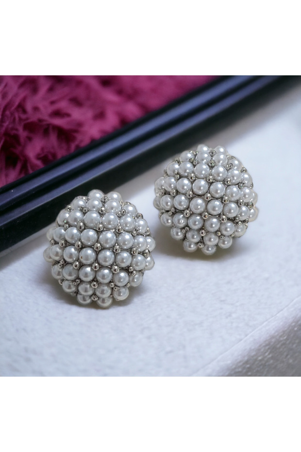 İncili Top Küpe - 3