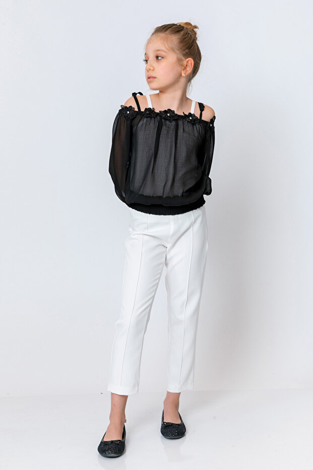 Girl's Semi-Transparent Blouse
