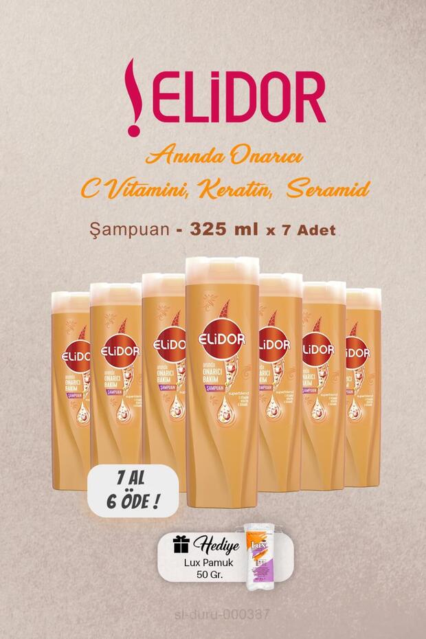 7 AL 6 ÖDE Elidor Superblend Onarıcı Şampuan 325 ml, Pamuk Hediyeli - 1