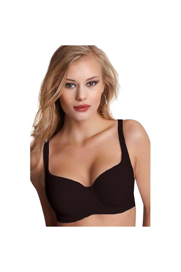 Toparlayıcı Kaplı Balenli Basic Beyaz Sütyen (B C D KAP) 3613 - 1