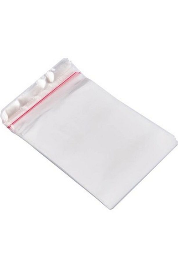 12x20cm | 50 Adet Bantlı Jelatin Poşet - Çerez Poşeti - Kuruyemiş Paketi - Opp Poşet - 1