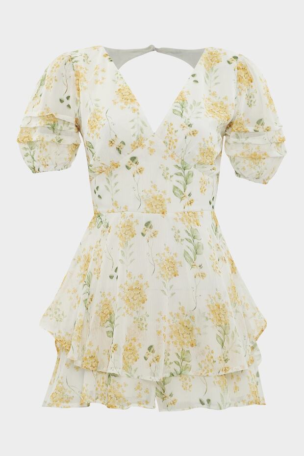 Back Cut Out Cut Shorts Dress