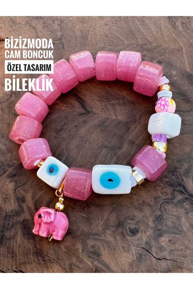 Glass Basement Bead Bracelet Charm Glass Beaded Bracelet Glass Bead Elephant Lucky Bracelet