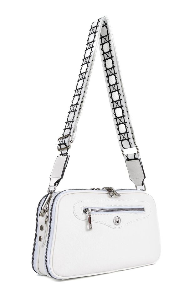 Crossbody Women's Shoulder Bag Madame Vera Mv070 White