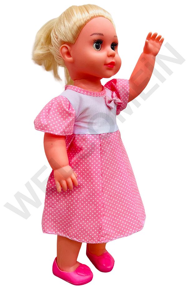 Oyuncak Kutulu Türkçe Konuşan Sarı Saçlı Pembe Elbiseli 41 CM Sare Bebek - 3