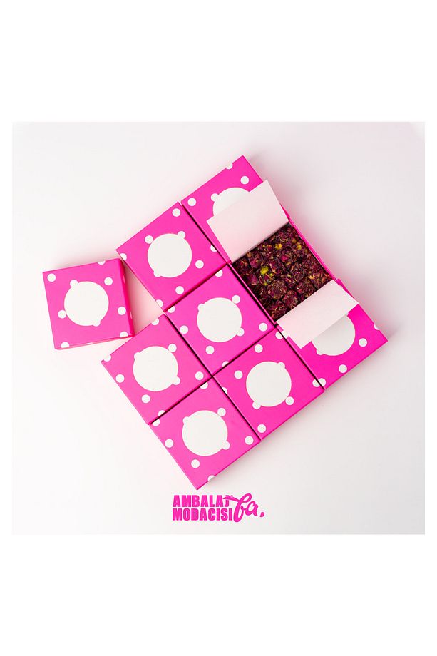 2024 Model / Xsmall Taslama Box Pembe 25 Adet ( 8.5x8.5x3.5 Cm ) - 2