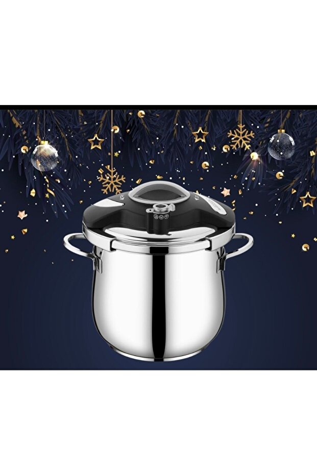 Inter Çelik Kulplu Pratik Düdüklü Tencere 10 Lt. - 2