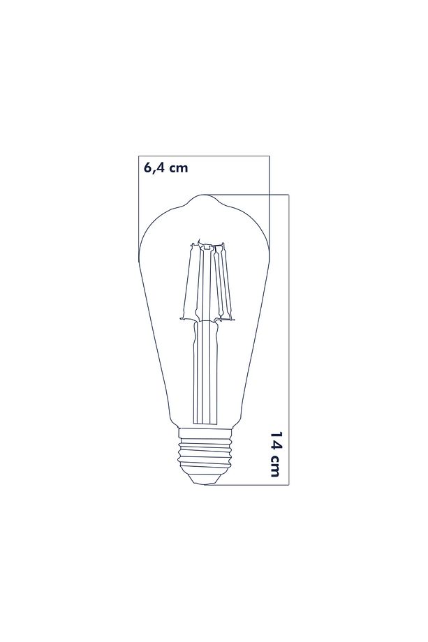 Led Armut Model Rustik Ampul 4w 2500k E27 (Dimmerli) ERD-31 - 2