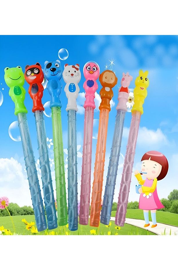 3 Adet Oyuncak Baloncuk Yapma Değneği Üflemeli Hazneli Köpük Oyunu - 3