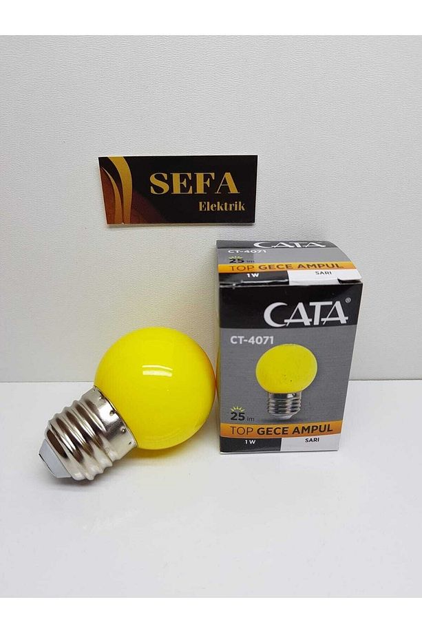 1 Watt Led Gece Lambası Sarı E27 Duy Sefa Elektrik - 1