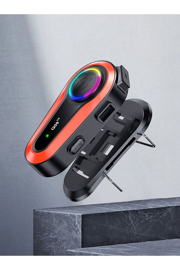 Motorsiklet Kask Interkom Kulaklık Rgb Işık Bluetooth 5.0 Çift Telefon Bağlantı 2x Intercom - 3