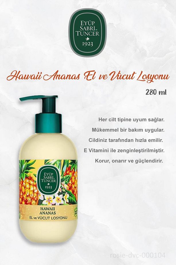 Hawaii Ananas 3 Adet Vücut Losyonu 280 ml ve ROSIE Pamuk 60'lı - 2