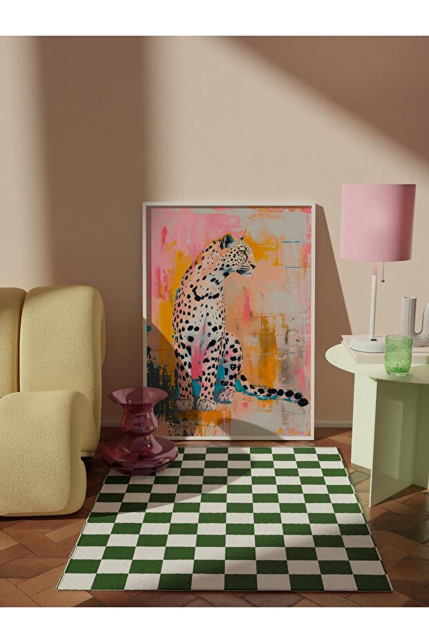 Çerçevesiz Poster Tablo, Duvar Posteri, Hd Baskı, Cheetah'nın Saklı Dünyası , Maximalist No:148 - 2