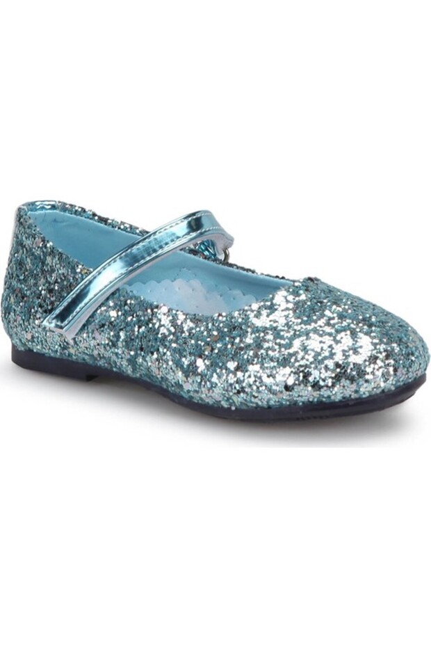 Elsa Mavi Pullu Kız Çocuk Babet - 1