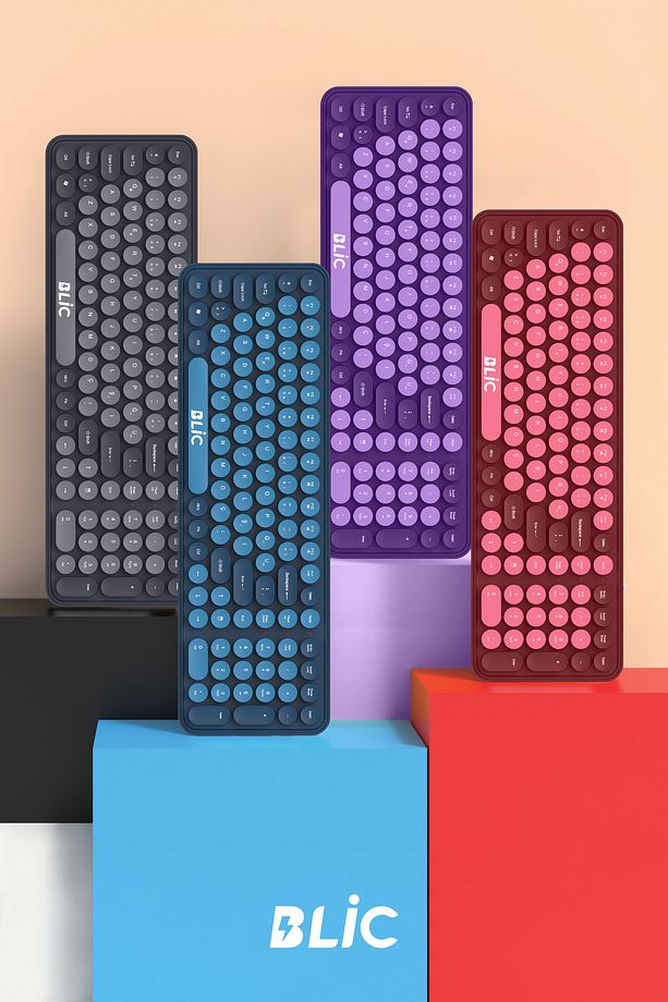 BKB6 Pembe Ev Ofis İş Yeri 2.4 GHz Kablosuz Klavye Mouse Seti - 2