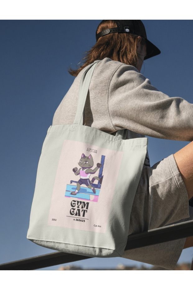 Sporty Cat Gym Cat Cloth Bag Tote Bag