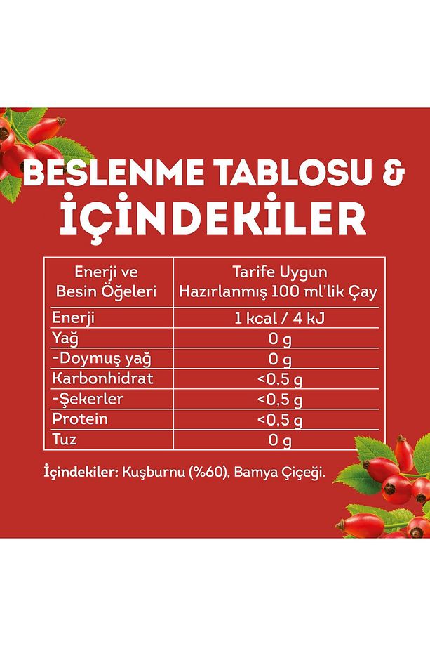 Kuşburnu Karışık Bitki Çayı Süzen Poşet 20 x 2.5 g - 3