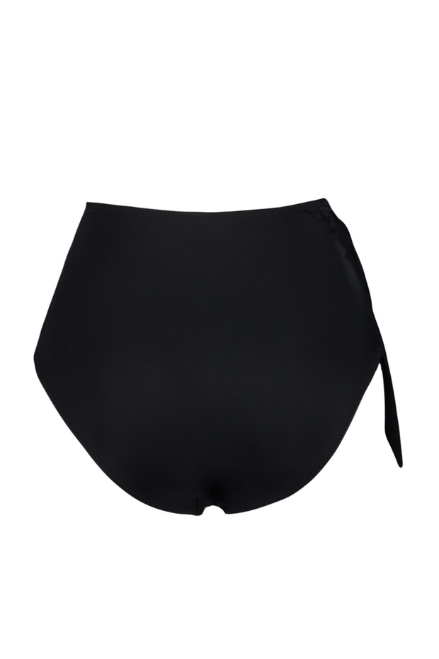 Siyah Bağlamalı Hipster Yüksek Bel Bikini Altı TBESS24BA00147 - 10