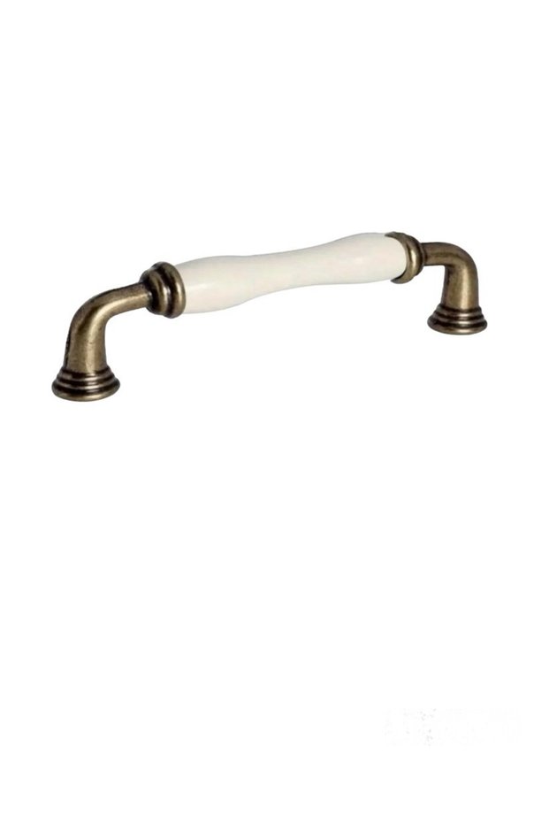 12,8 Cm-Cream -Porcelain Handle-Cabinet-Drawer-Furniture-Kitchen Handle -Child -Sapphire128Mm-Metal Handle Stk2582