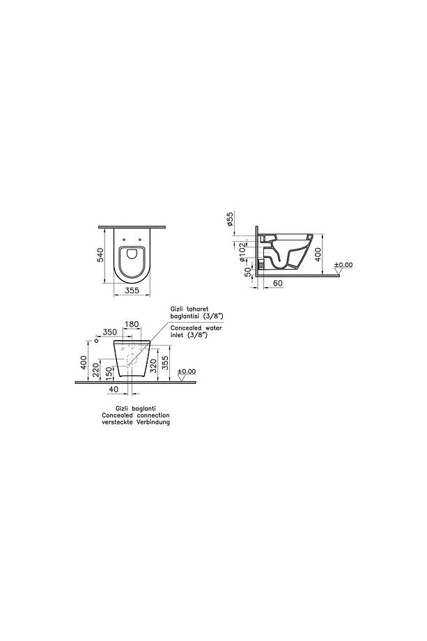 Integra Asma Klozet 7060L003-0090, Vitra Universal 2 Soft Klozet Kapağı 121-003-909 - 5