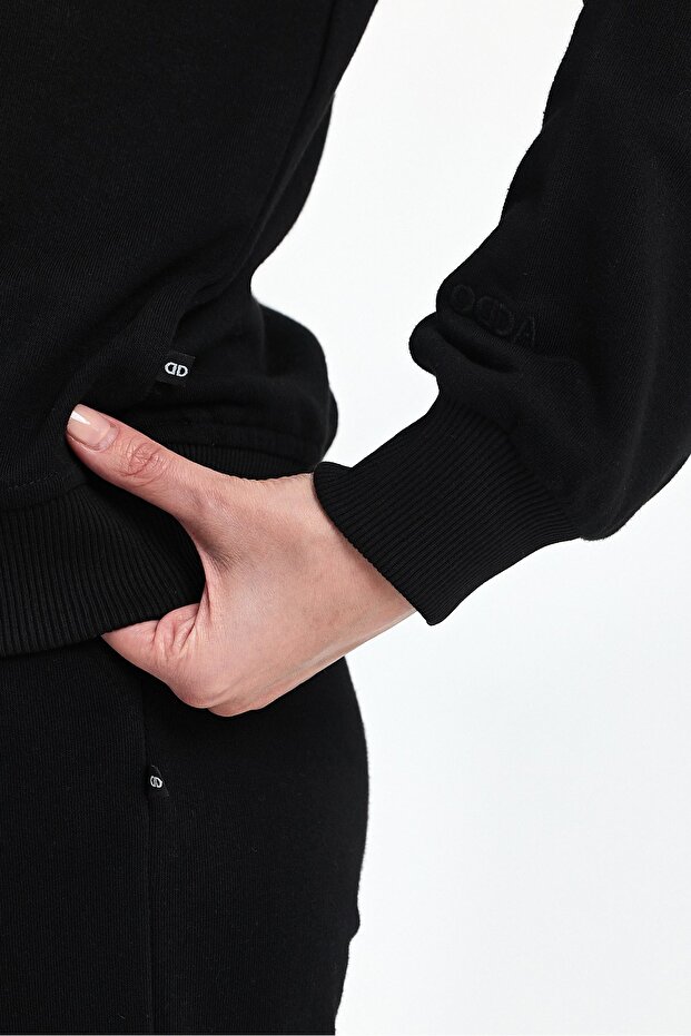 Bisiklet Yaka İnce Sweatshirt - 4