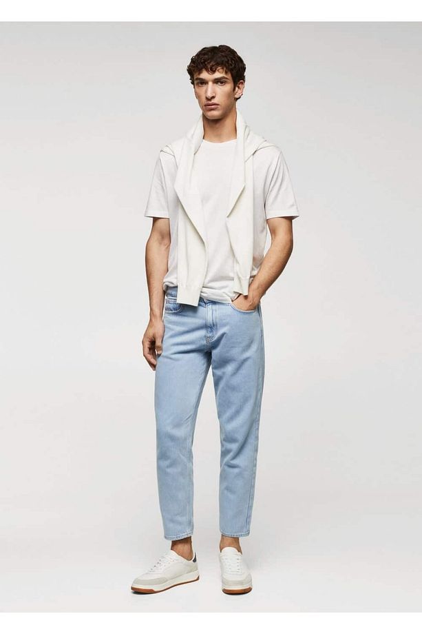 Hafif Yıkama Tapered Kesim Hafif Jean - 2