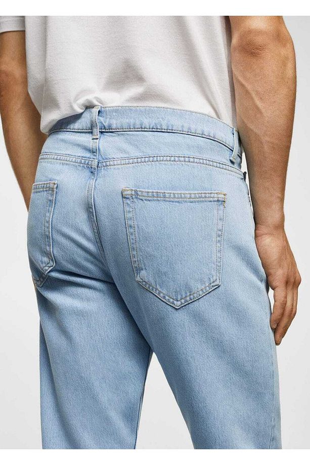 Hafif Yıkama Tapered Kesim Hafif Jean - 7