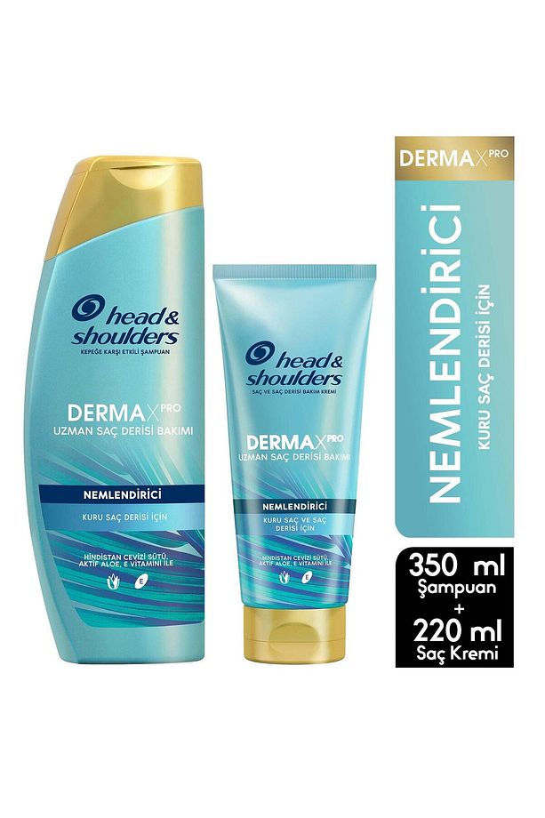 Head & Shoulders Derma X Pro Nemlendirici Şampuan 350ml Saç Kremi 220ml - 1