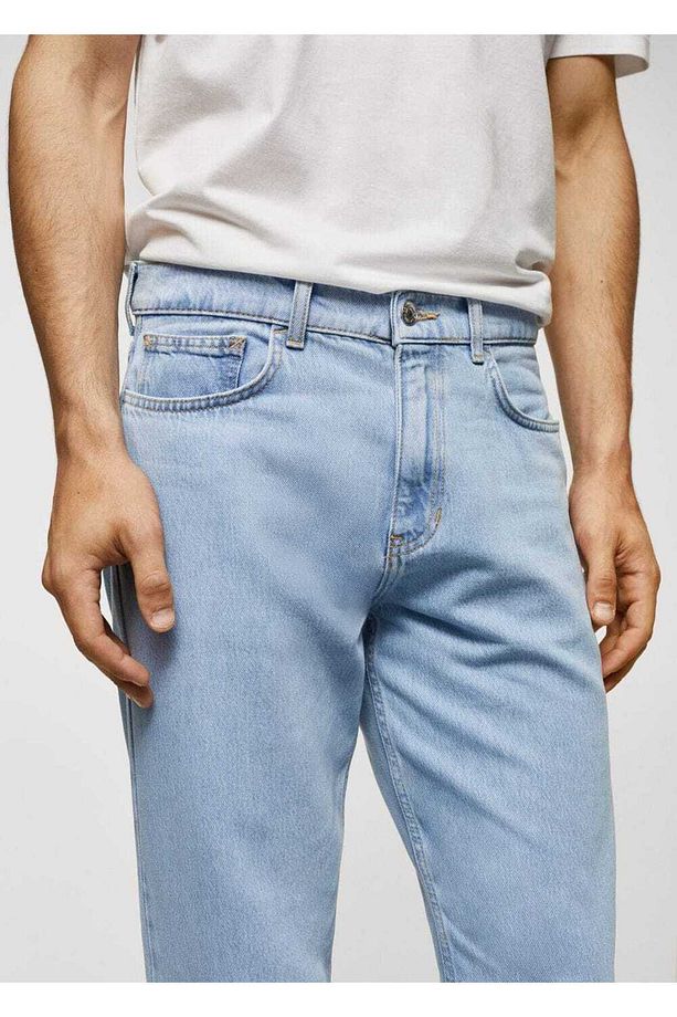 Hafif Yıkama Tapered Kesim Hafif Jean - 8