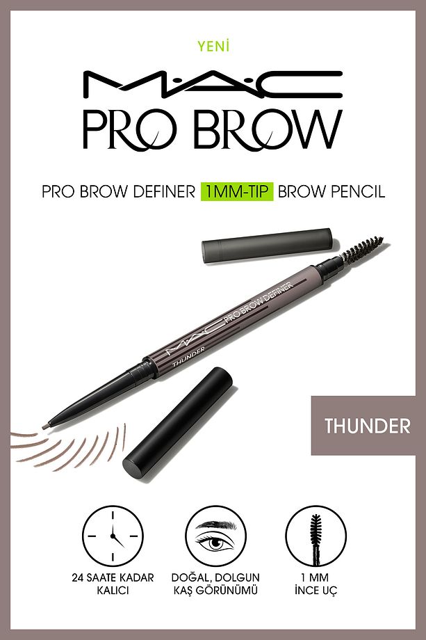 M·a·c Pro Brow Definer 1mm Uçlu Kaş Kalemi - Thunder 0.3 G - 1