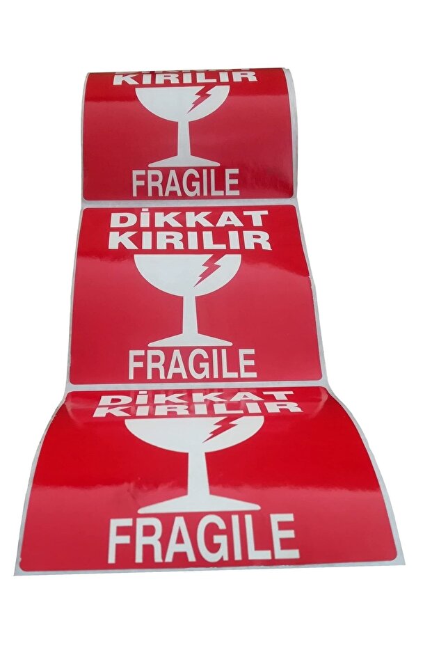 Caution Fragile Label 100*100 250 Pieces